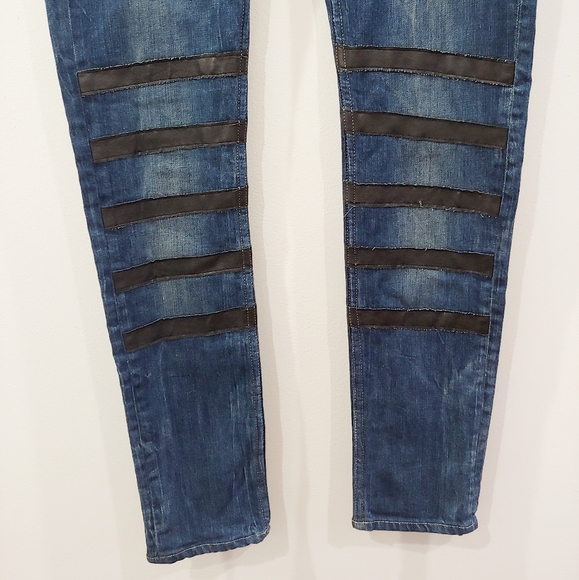EACH X OTHER Skinny Lambskin Leather Trim Size 30 - Picture 8 of 8